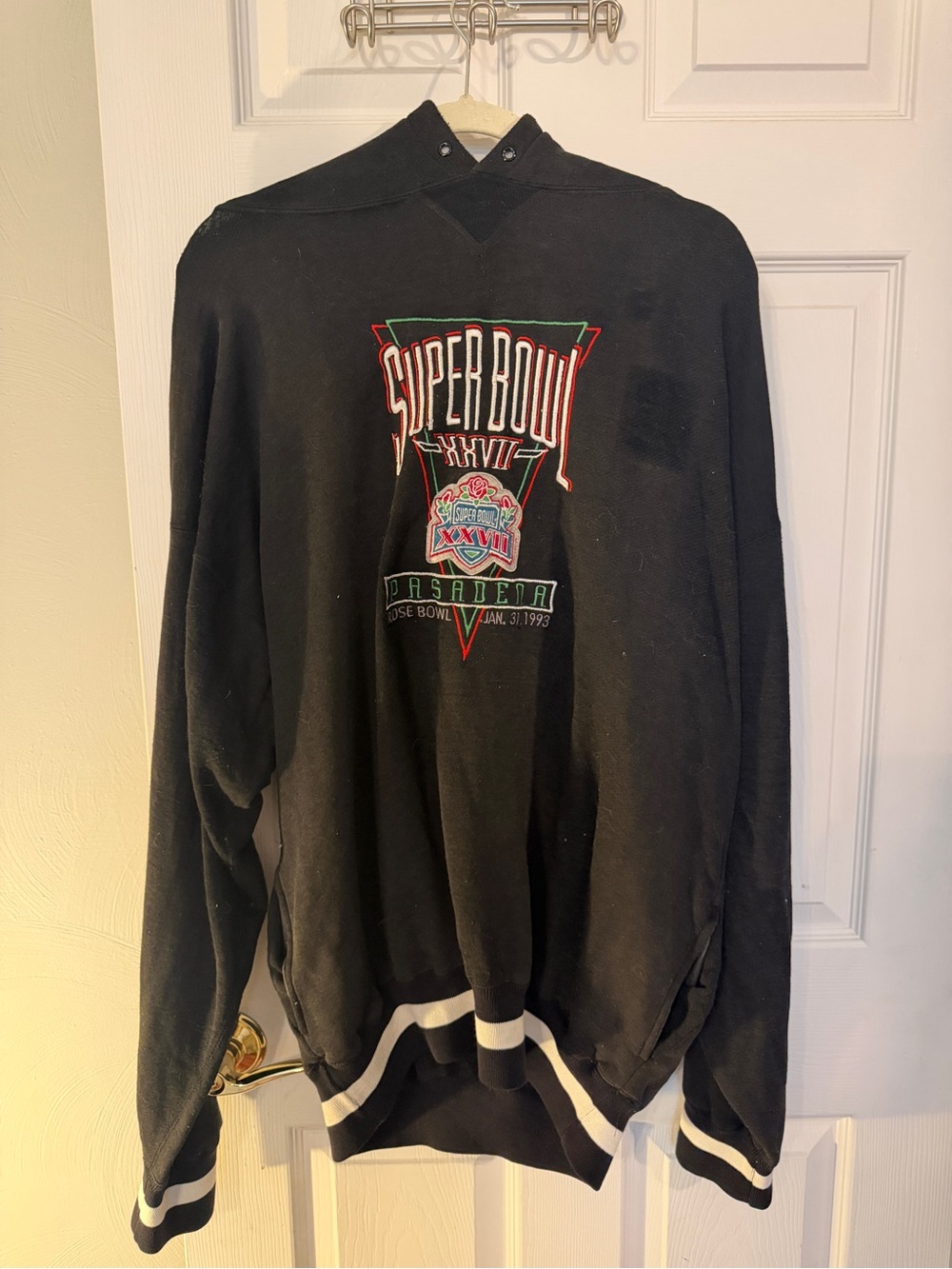 Super Bowl XXVII 1993 Pasadena Rose Bowl Black Hoodie XL